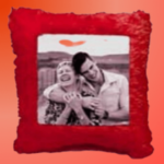 Premium Square pillow red