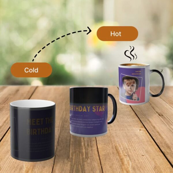 Birthday Magic Mug - 2 – Custom Photo Heat Reveal Ceramic Mug