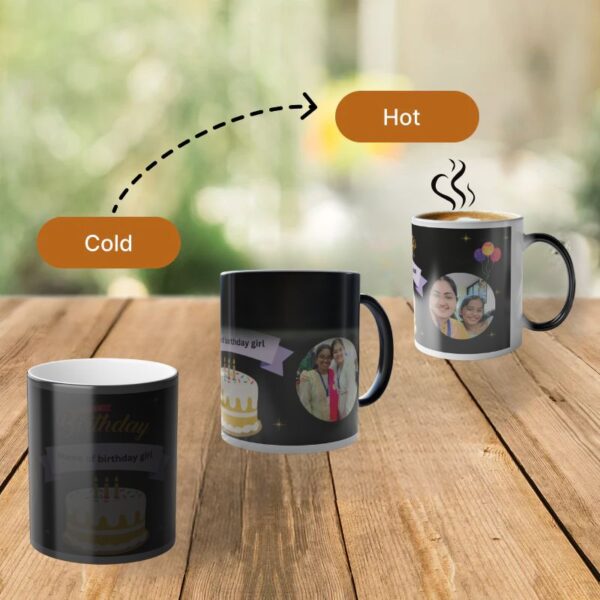 Birthday Magic Mug - 3 – Personalized Color Changing Photo Coffee Mug
