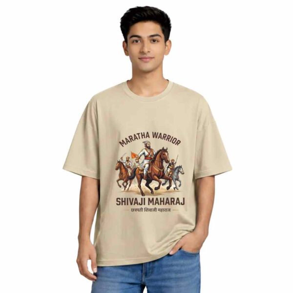 Unisex Oversized Maratha Warrior Shivaji Maharaj | Shivaji Maharaj Tshirt